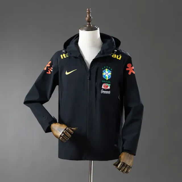 Veste imperméable CBF Brésil - Noire